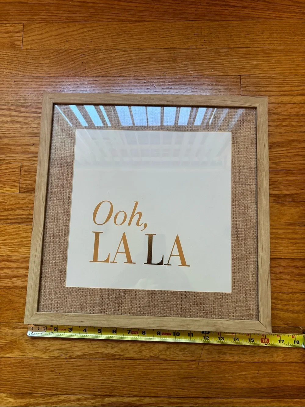 Opalhouse 'Ooh, LA LA' Gold Text Framed Wall Art with Neutral Mat